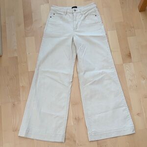 Anthropologie Maeve High Rise Wide Leg Jeans Ecru 26